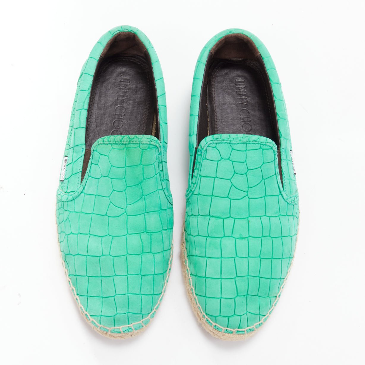 Men's Jimmy Choo Vlad embossed scaled leather espadrilles