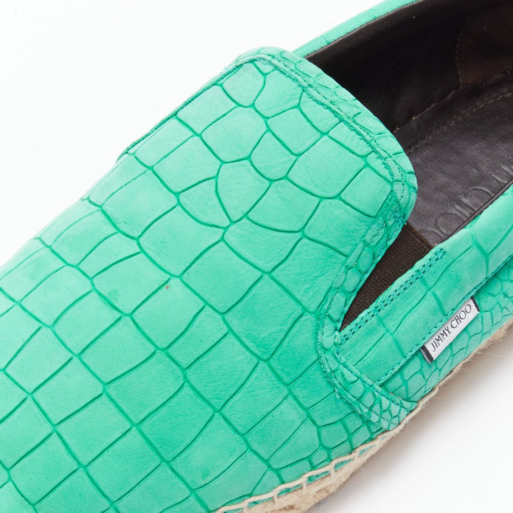 Men's Jimmy Choo Vlad embossed scaled leather espadrilles