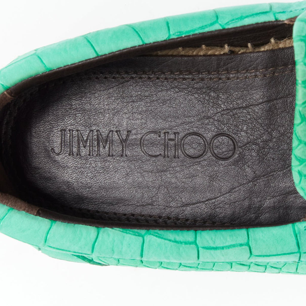 Men's Jimmy Choo Vlad embossed scaled leather espadrilles