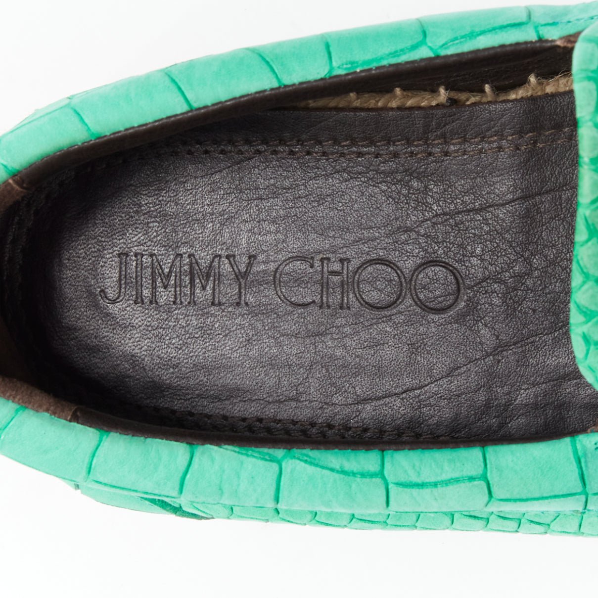 Men's Jimmy Choo Vlad embossed scaled leather espadrilles