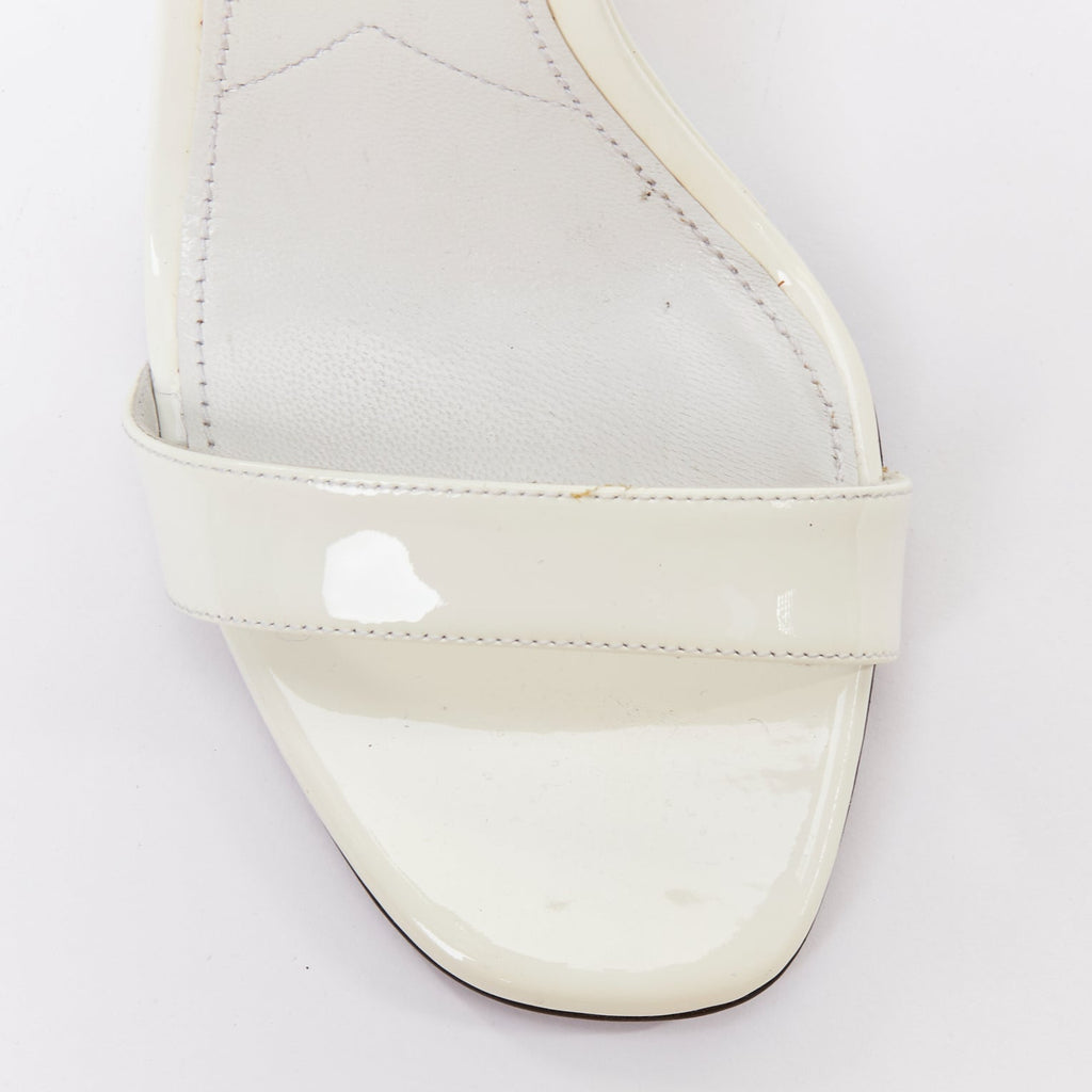 Women's Prada Flame Wedge white neon green patent Fire heel sandals