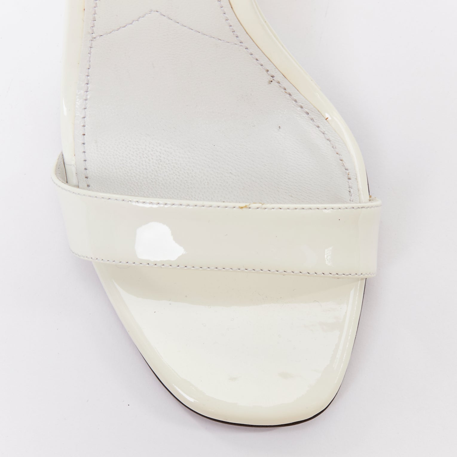 Women's Prada Flame Wedge white neon green patent Fire heel sandals