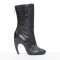 Women's Givenchy curved horn heel black ankle boots