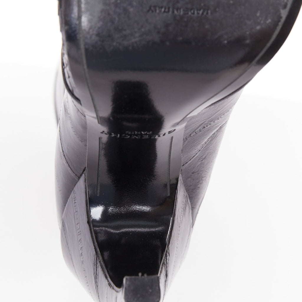 Women's Givenchy curved horn heel black ankle boots
