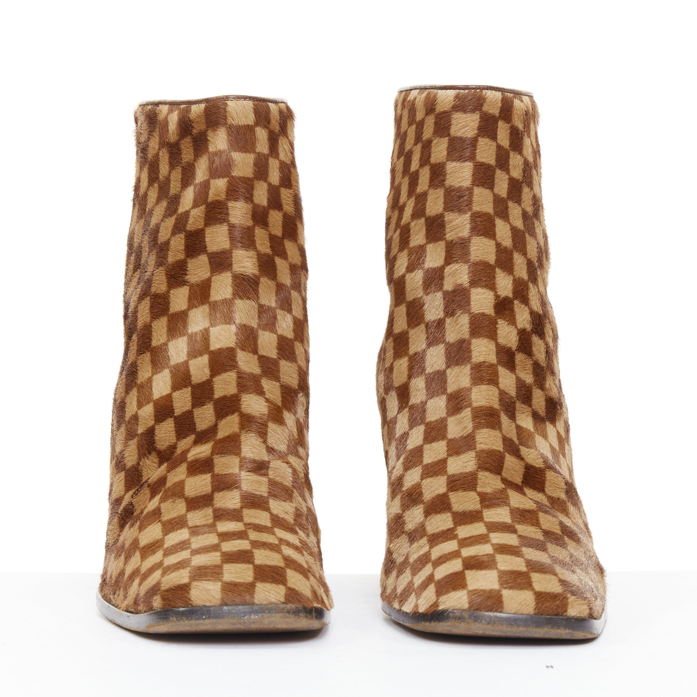 Women's Louis Vuitton Marc Jacobs Damier Sauvage calfhair ankle boots