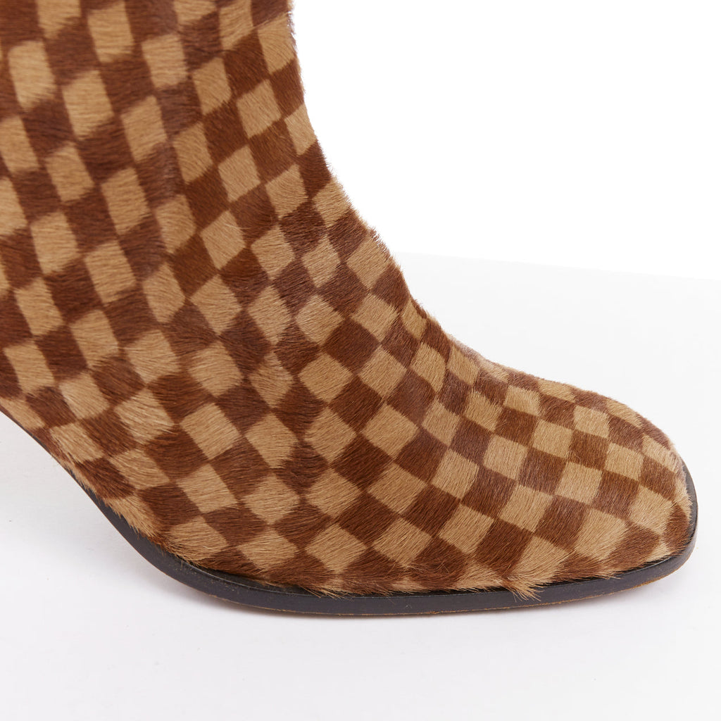 Women's Louis Vuitton Marc Jacobs Damier Sauvage calfhair ankle boots