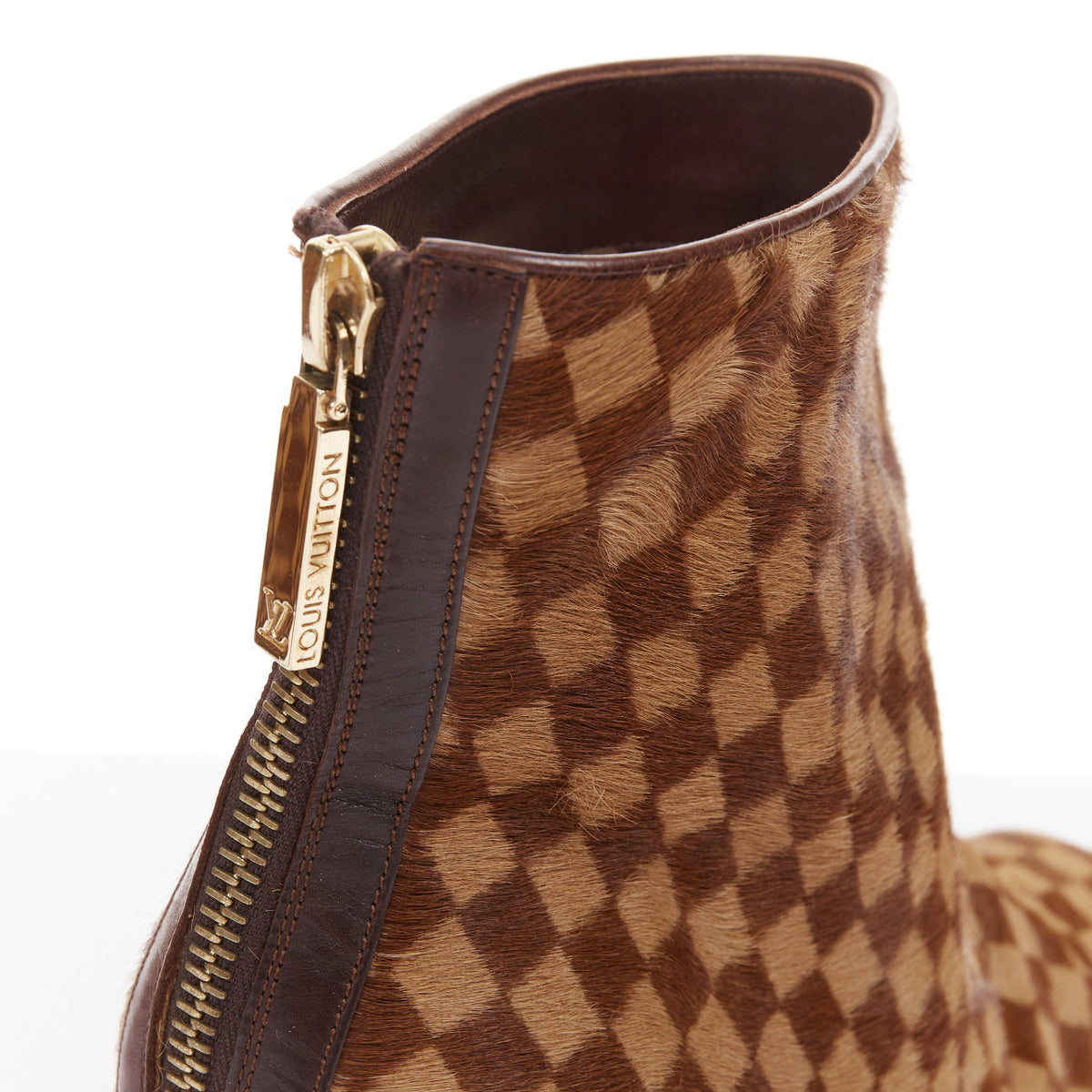 Women's Louis Vuitton Marc Jacobs Damier Sauvage calfhair ankle boots