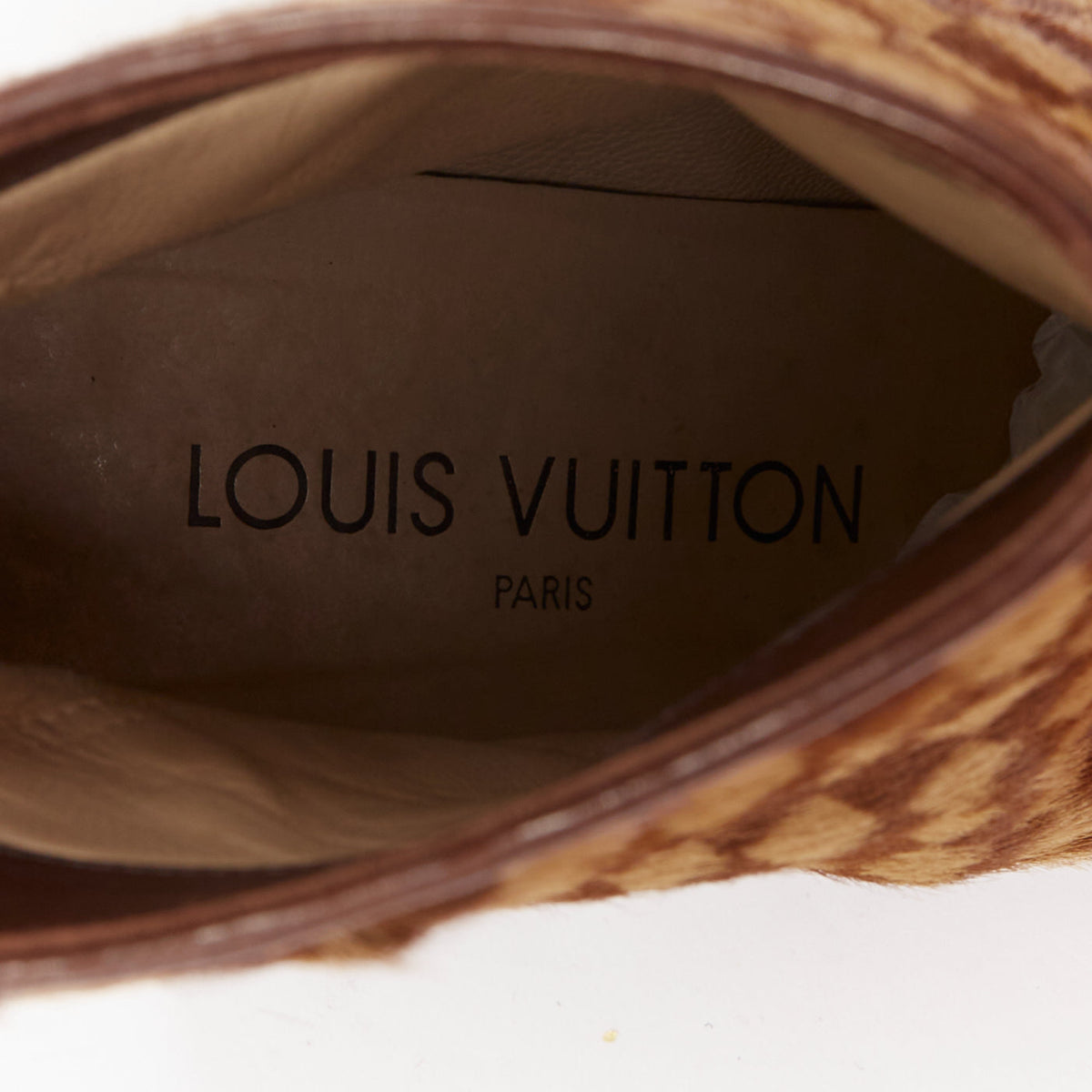 Women's Louis Vuitton Marc Jacobs Damier Sauvage calfhair ankle boots