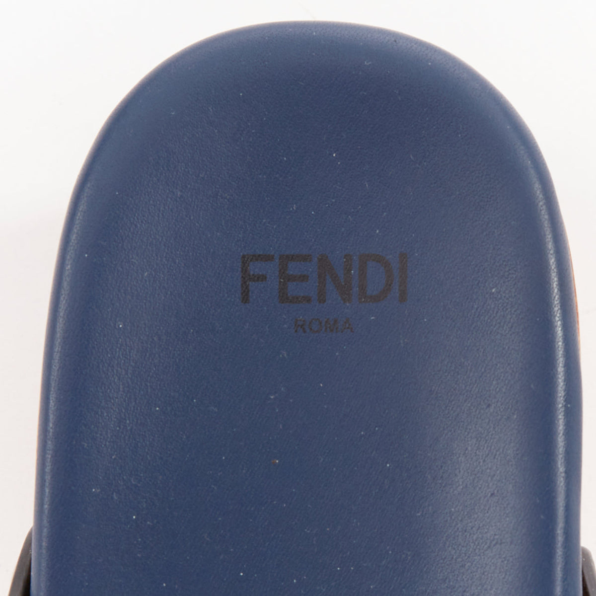 Women's Fendi Hypnoteyes Monster Bag Bug stud brown wooden clog mules