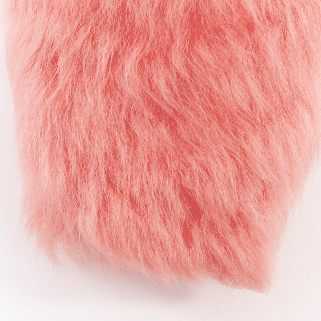 Women's Gucci Princetown pink brown high pile fur horsebit mules
