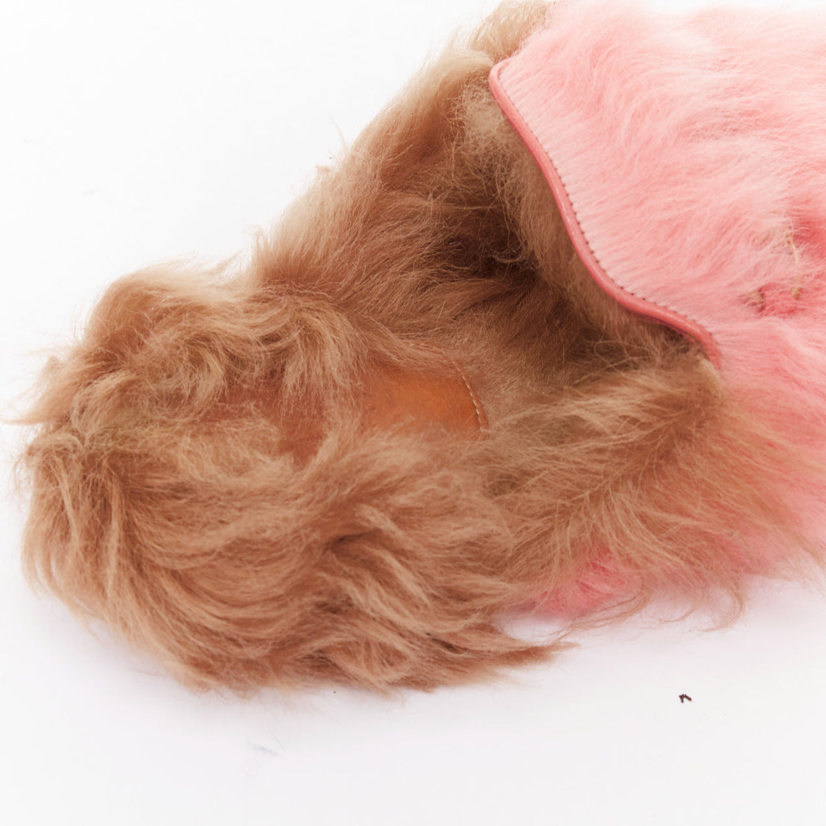 Women's Gucci Princetown pink brown high pile fur horsebit mules
