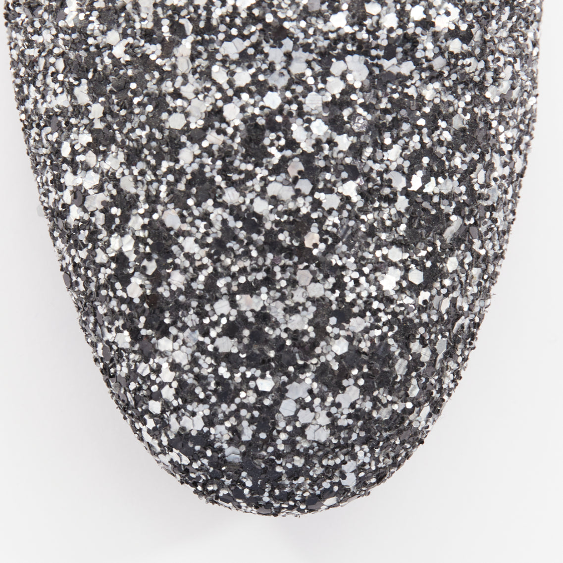 Men's Jimmy Choo Marlo silver coarse glitter almond toe loafers