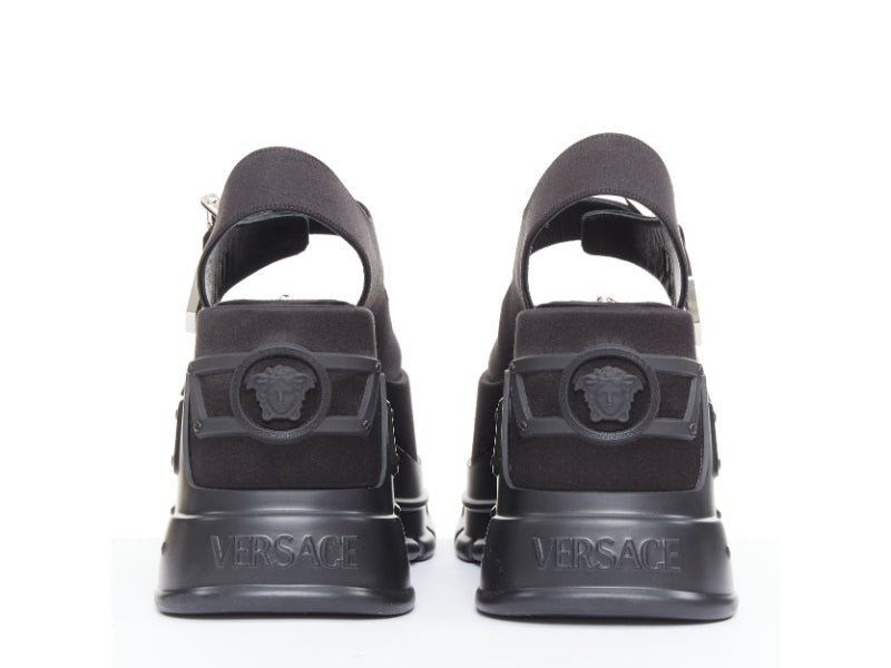 Women's Versace Anthem satin silk Medusa sandals