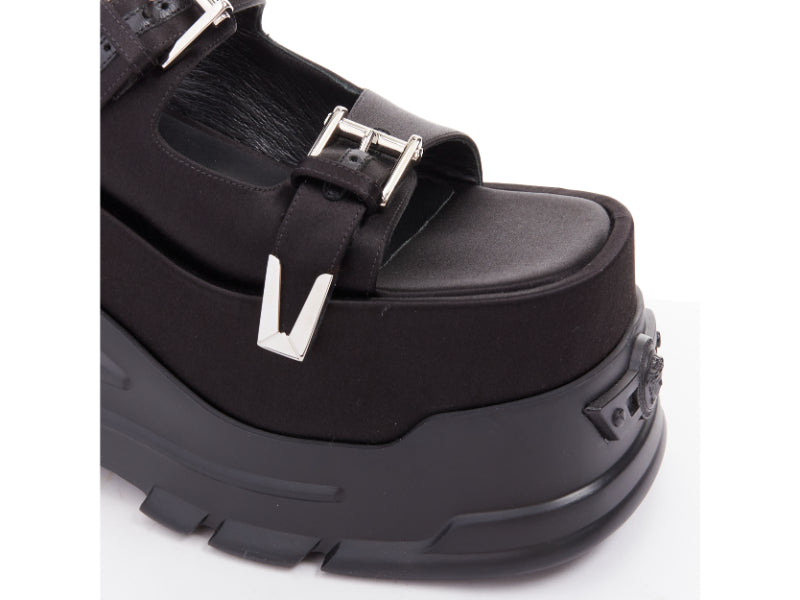 Women's Versace Anthem satin silk Medusa sandals