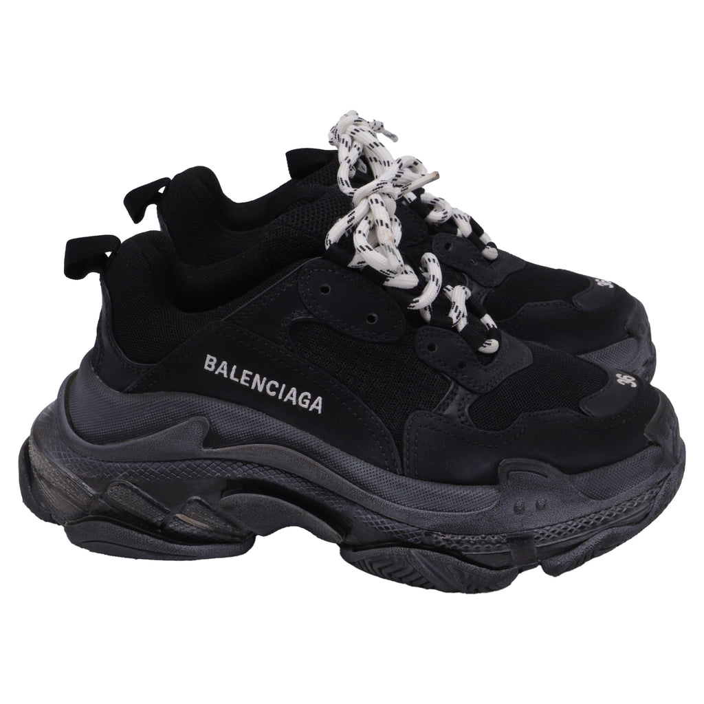Women's  Balenciaga Triple S Sneakers in Black Polyester