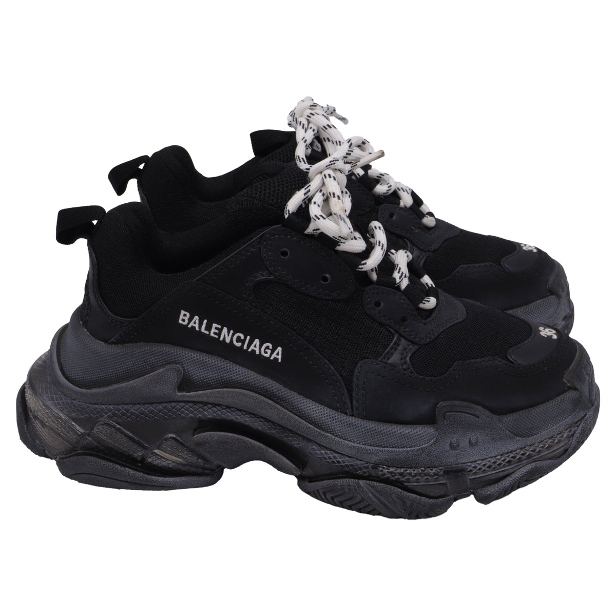 Women's  Balenciaga Triple S Sneakers in Black Polyester