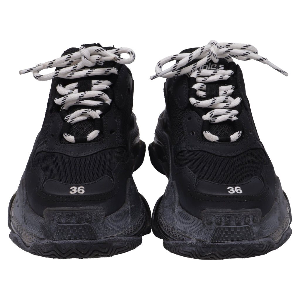Women's  Balenciaga Triple S Sneakers in Black Polyester