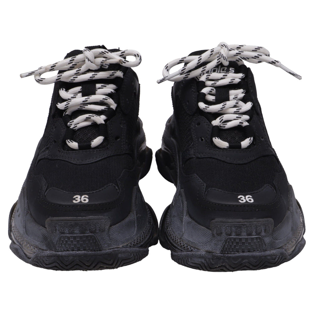 Women's  Balenciaga Triple S Sneakers in Black Polyester