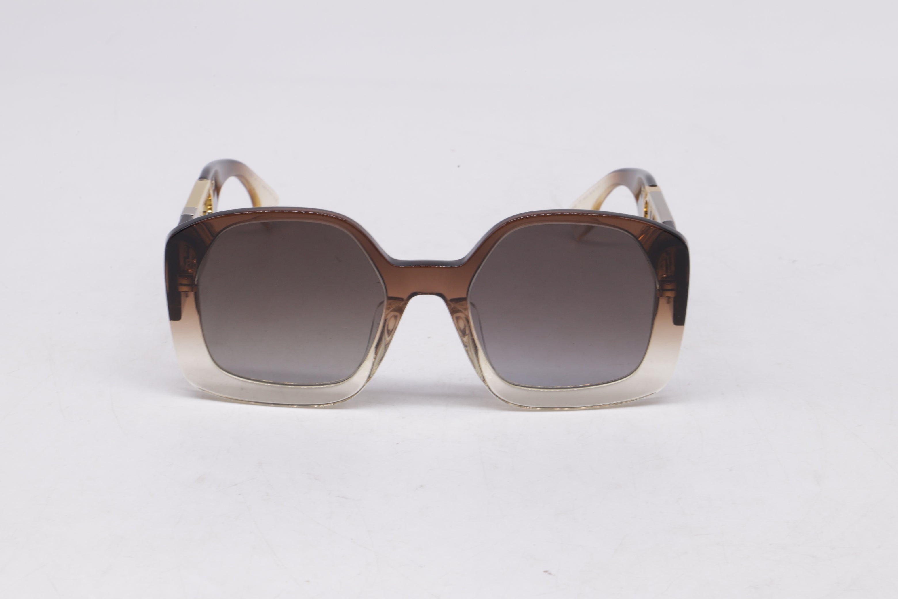 Fendi O'Lock Square-Framed Sunglasses in Brown Acetate