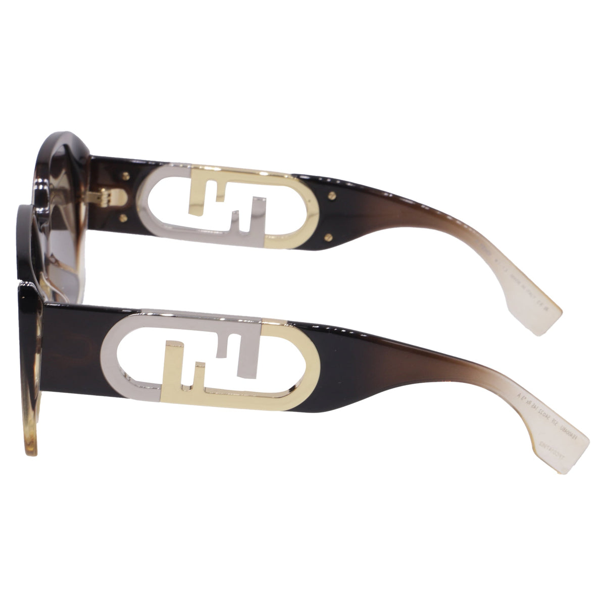 Fendi O'Lock Square-Framed Sunglasses in Brown Acetate
