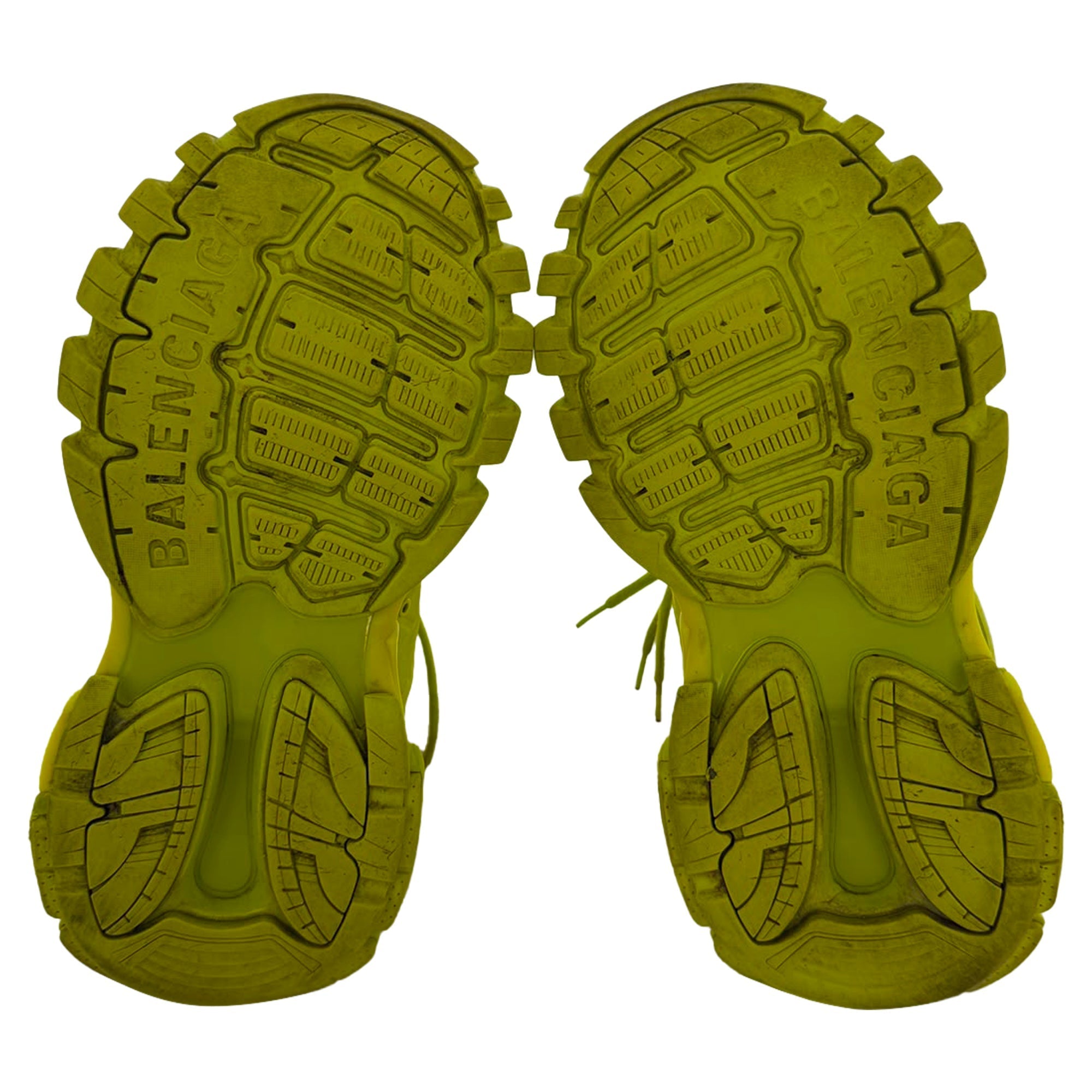 Men's  Balenciaga Track Sneakers in Neon Yellow Polyurethane
