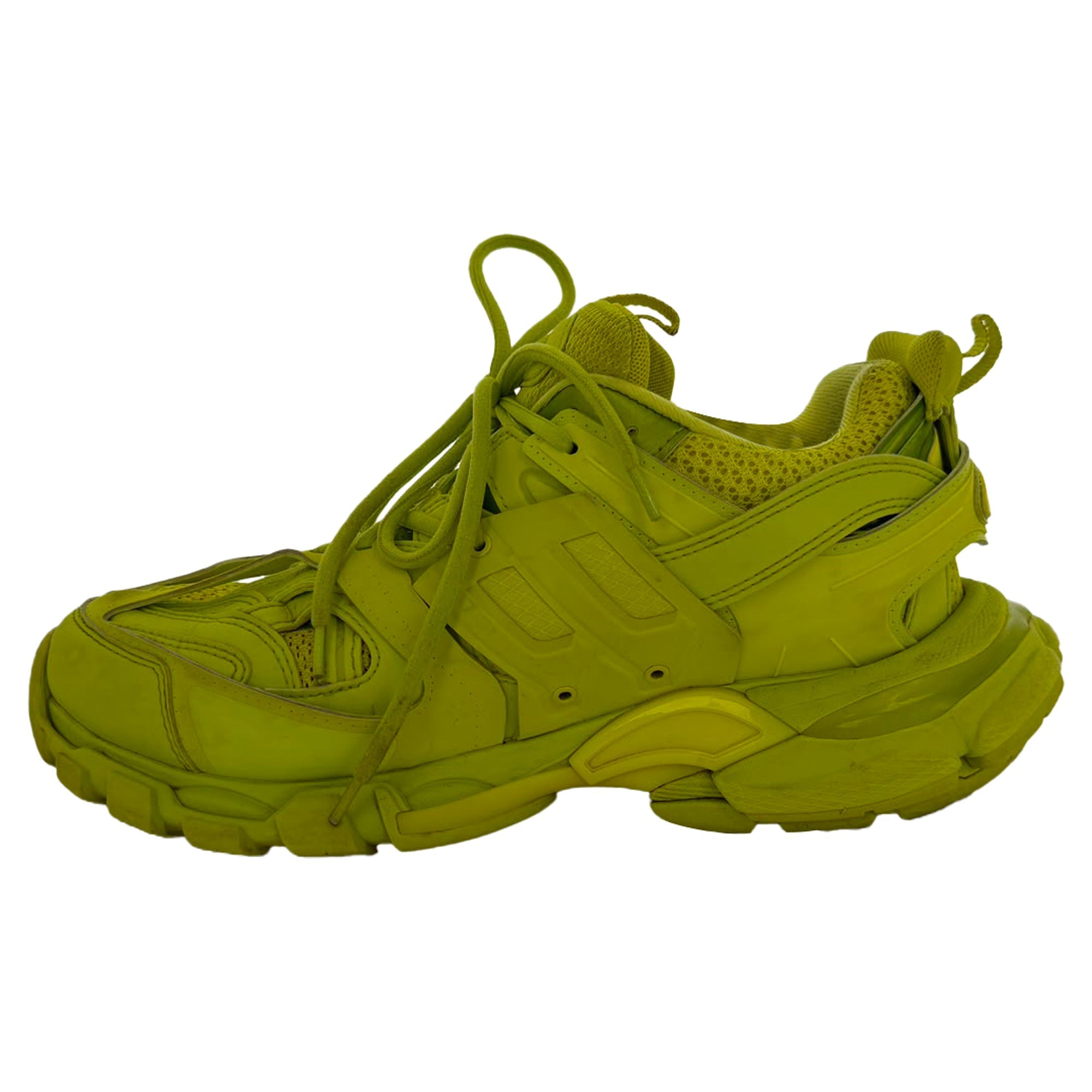 Men's  Balenciaga Track Sneakers in Neon Yellow Polyurethane
