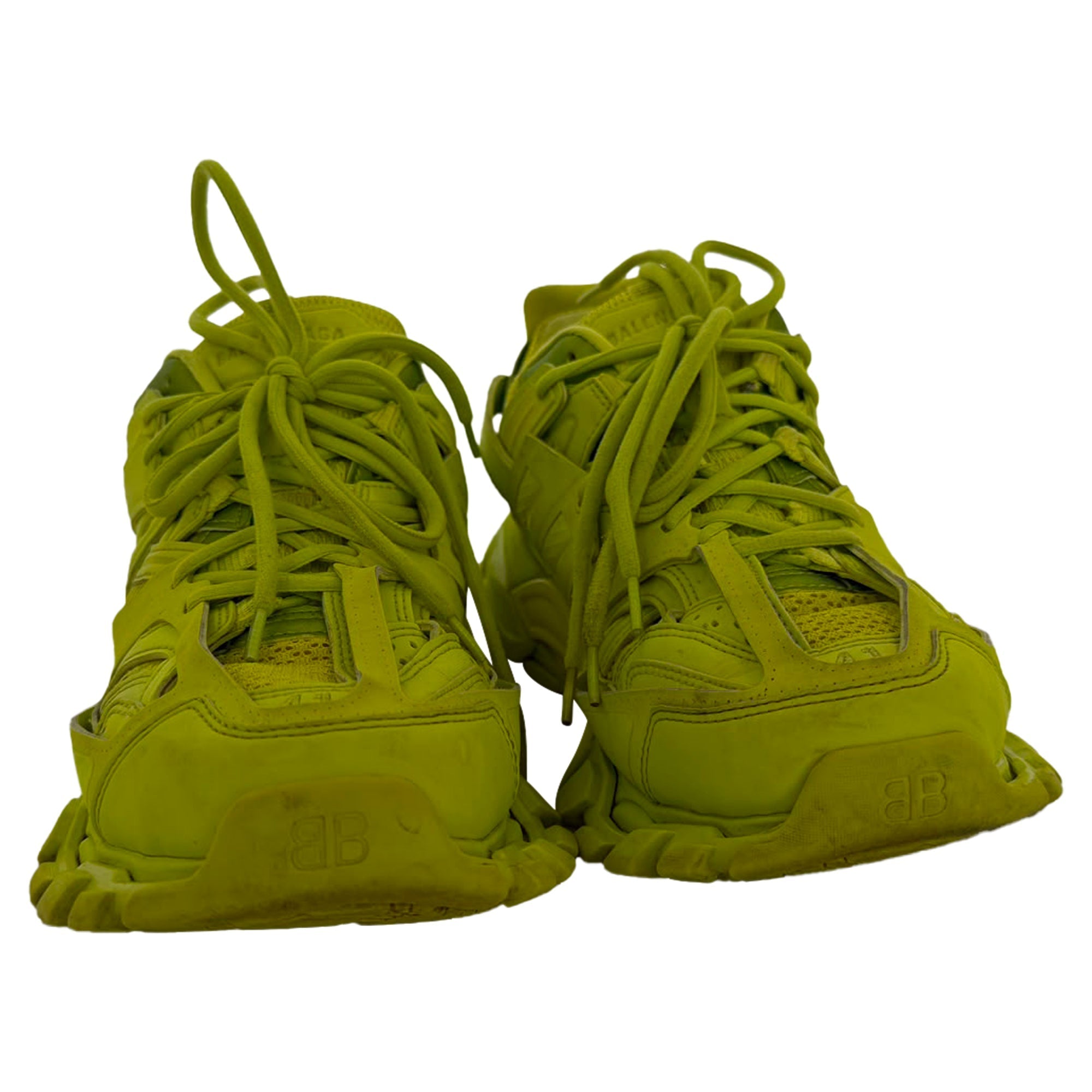 Men's  Balenciaga Track Sneakers in Neon Yellow Polyurethane
