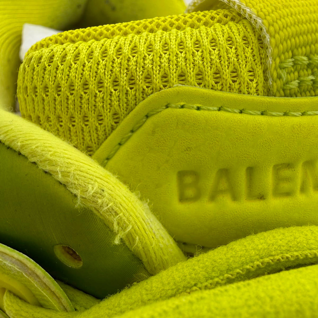 Men's  Balenciaga Track Sneakers in Neon Yellow Polyurethane