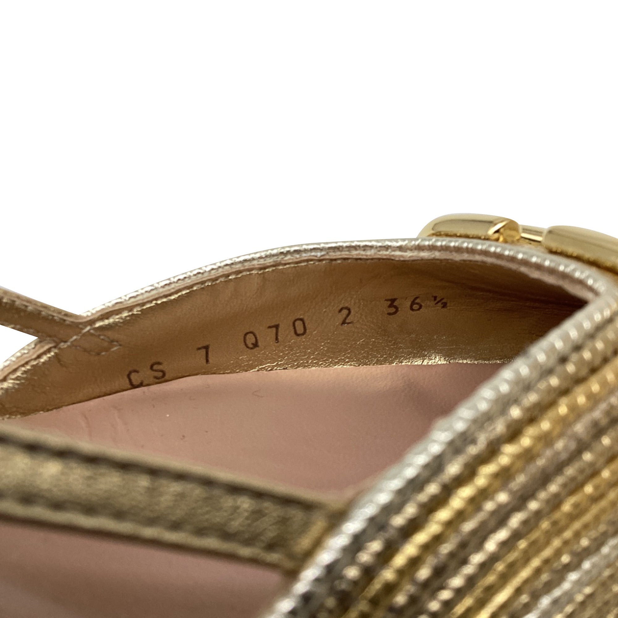 Women's Valentino Garavani VLogo Slingback Pumps in Metallic Gold Leather