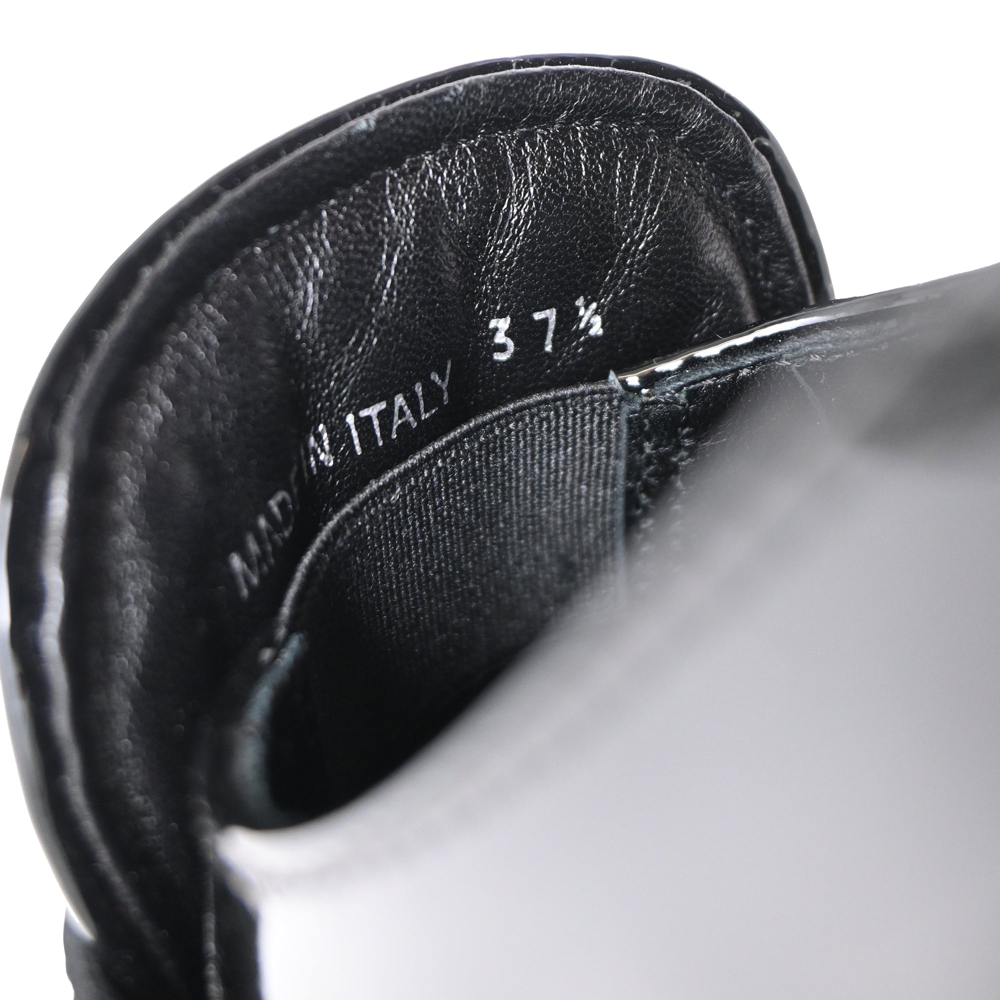 Women's Prada Triangle Logo Loafers in Black Patent Leather