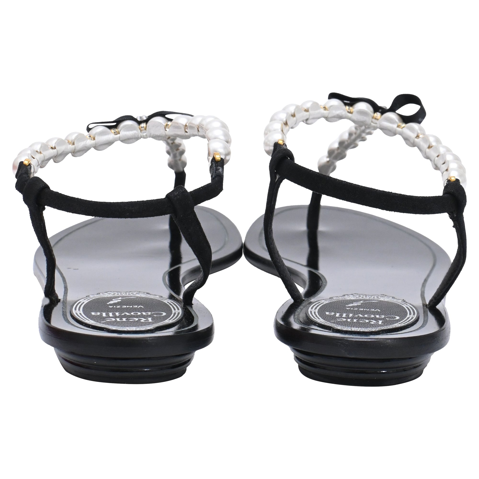 Women's René Caovilla Pearl Embellished Flat Sandals