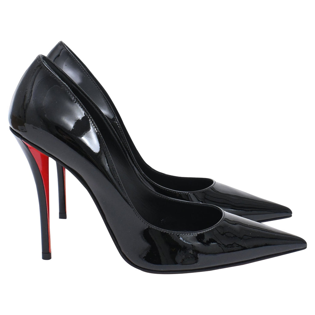 Women's Christian Louboutin Miss Z Pumps in Black Patent Leather