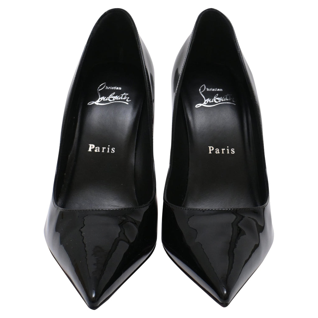 Women's Christian Louboutin Miss Z Pumps in Black Patent Leather