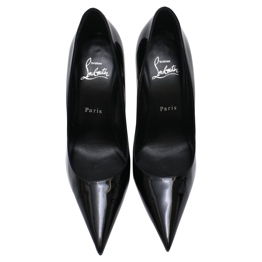 Women's Christian Louboutin Miss Z Pumps in Black Patent Leather