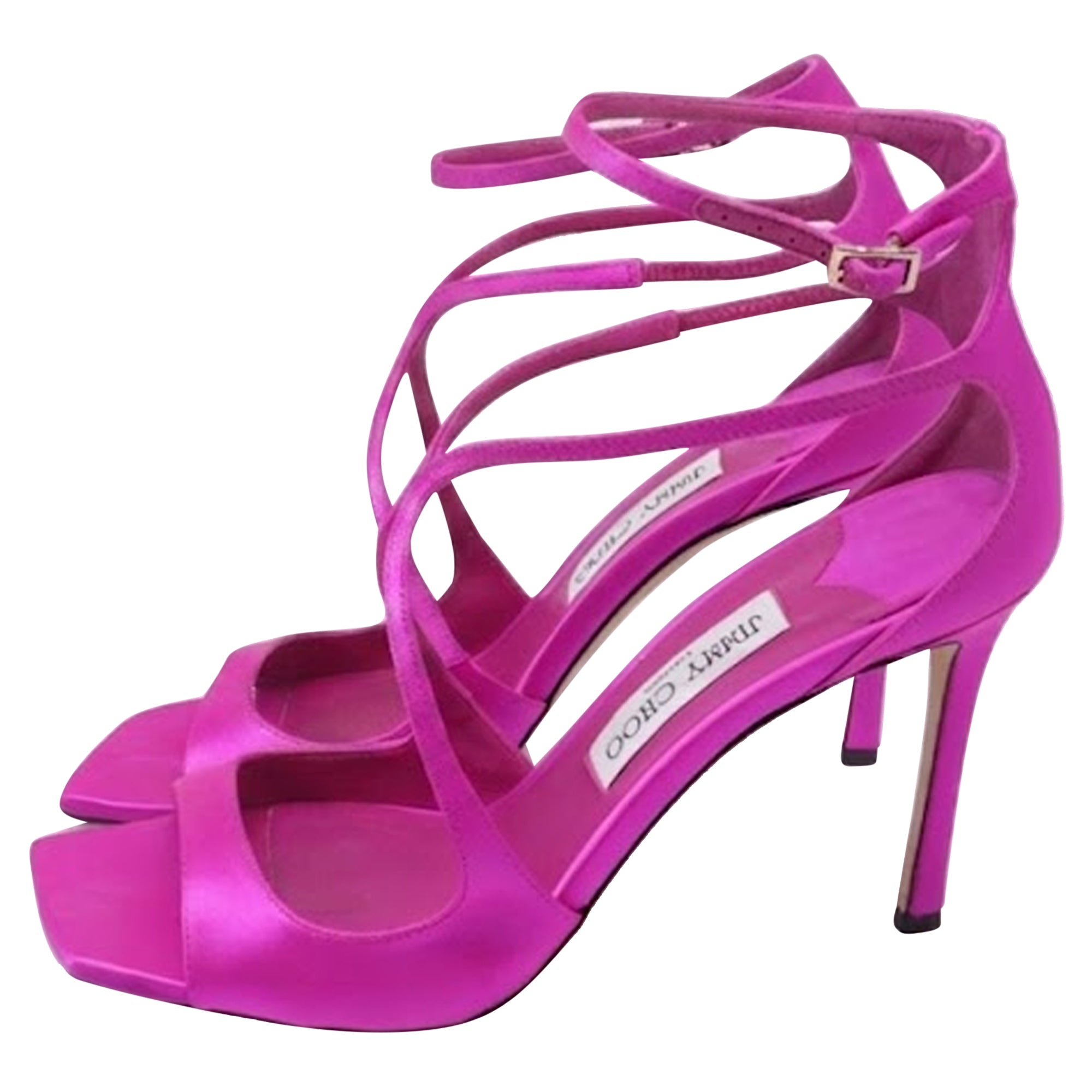 Women's Jimmy Choo Azia Heels in Pink Satin