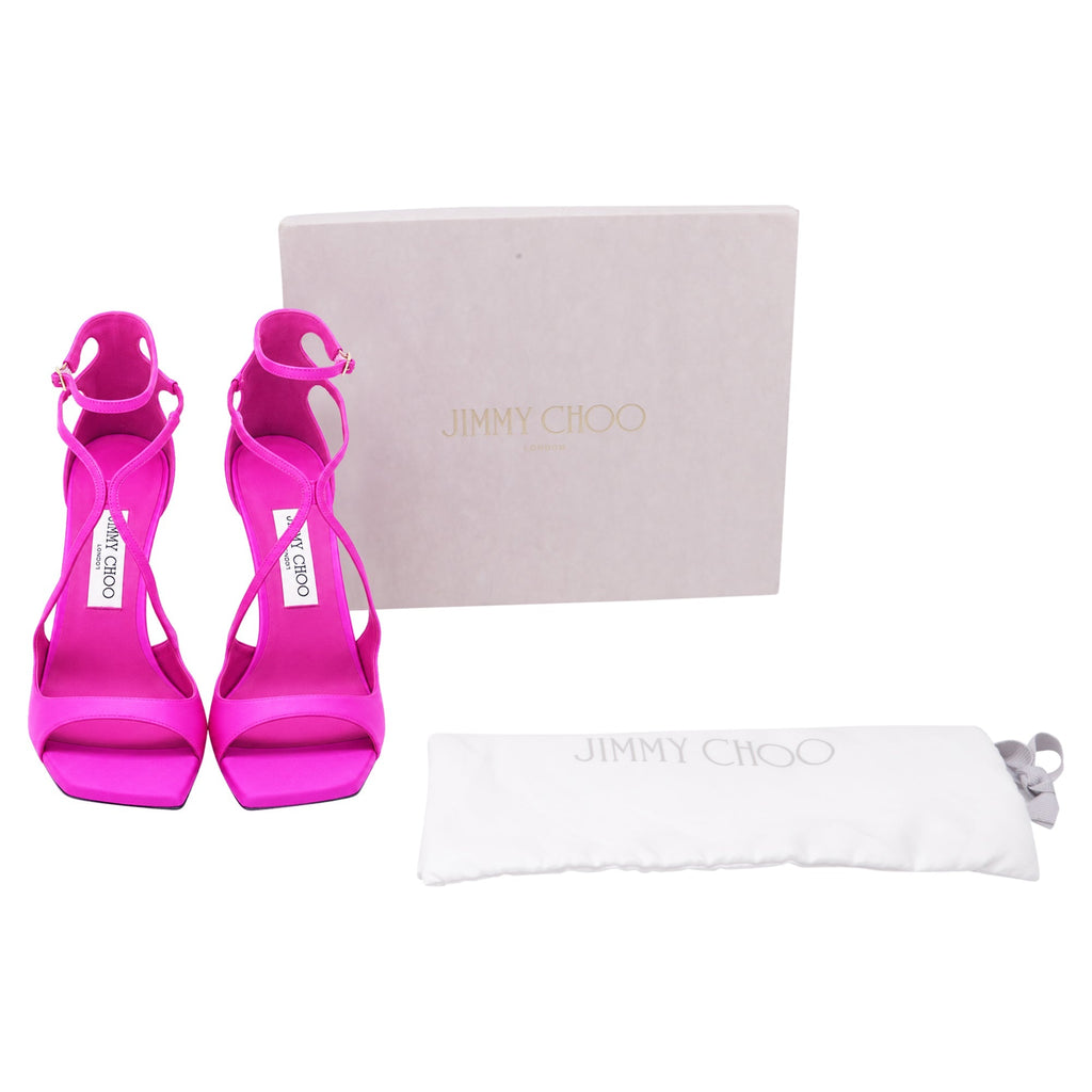 Women's Jimmy Choo Azia Heels in Pink Satin