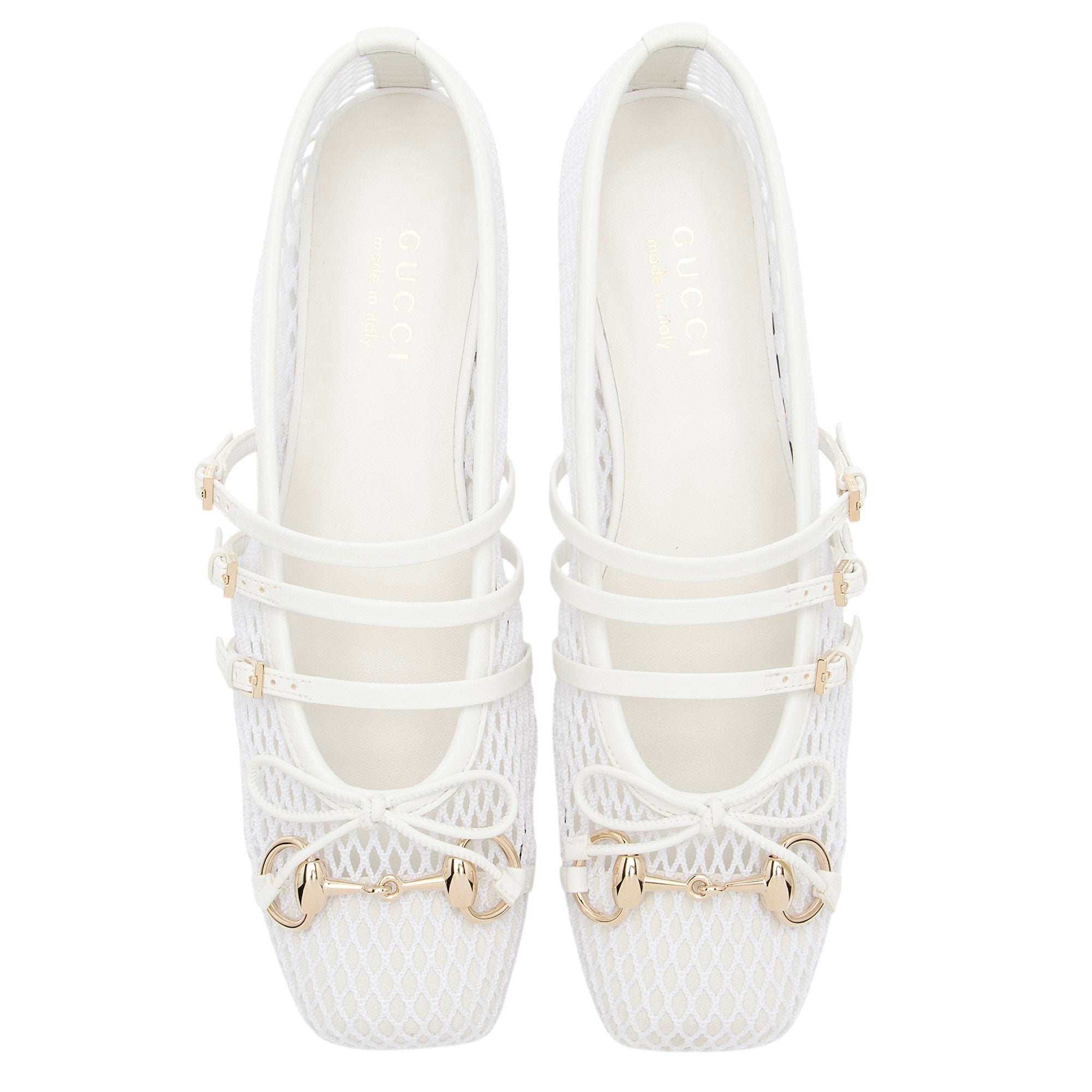 Women's Gucci Mesh Horsebit Ballet Flats - Size 8 / 38