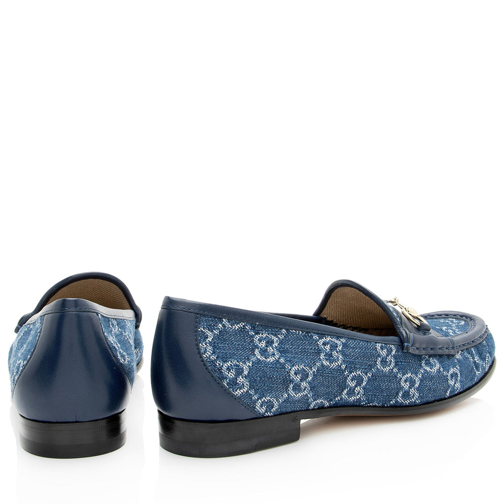 Women's Gucci GG Denim Horsebit 1953 Loafers - Size 8 / 38