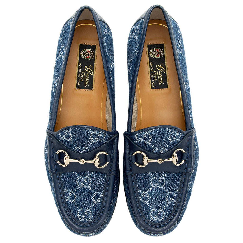 Women's Gucci GG Denim Horsebit 1953 Loafers - Size 8 / 38