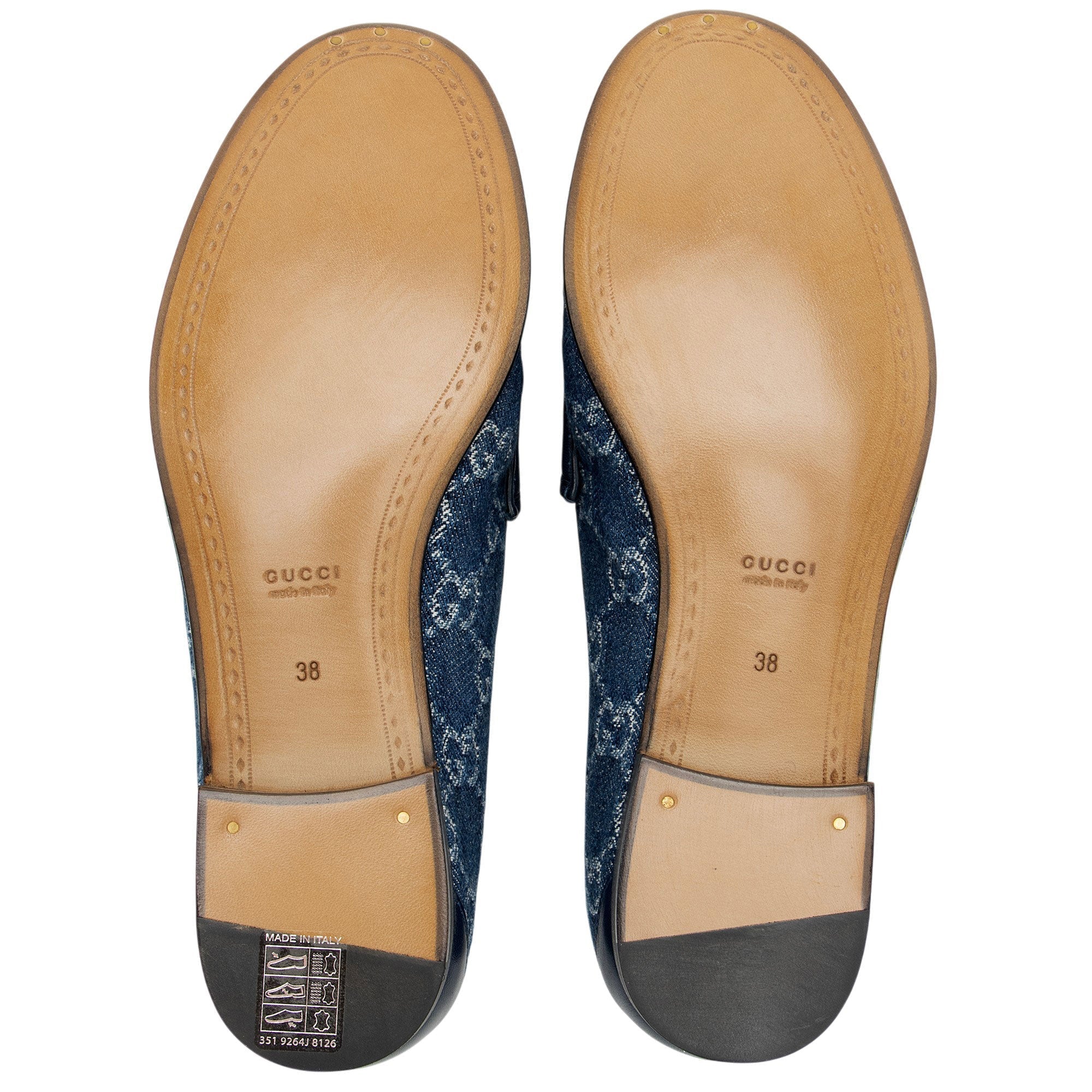 Women's Gucci GG Denim Horsebit 1953 Loafers - Size 8 / 38