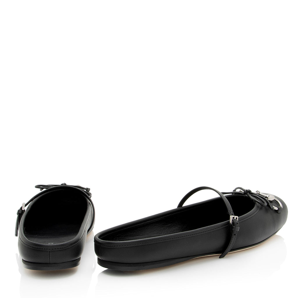 Women's Gucci Leather Horsebit Ballet Mules- Size 8.5 / 38.5