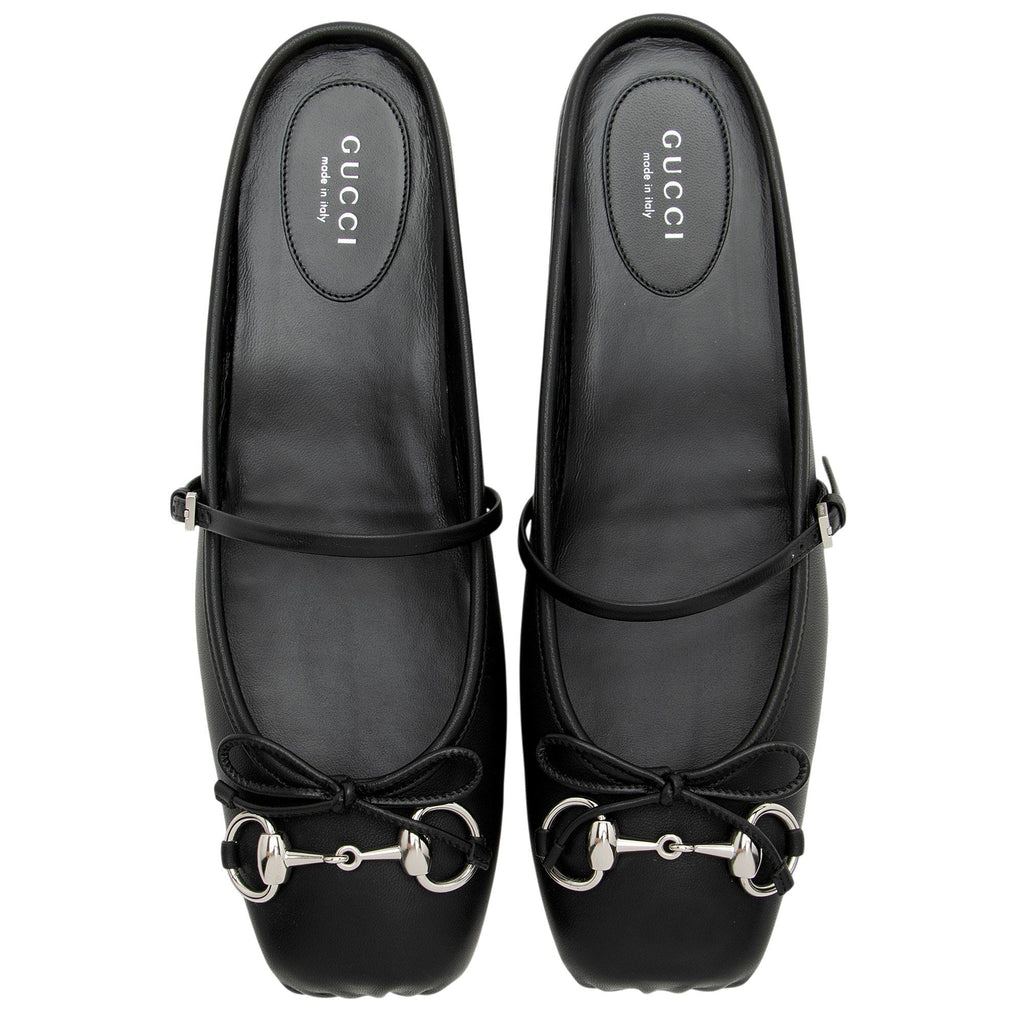Women's Gucci Leather Horsebit Ballet Mules- Size 8.5 / 38.5