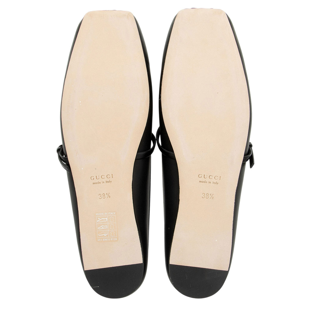 Women's Gucci Leather Horsebit Ballet Mules- Size 8.5 / 38.5