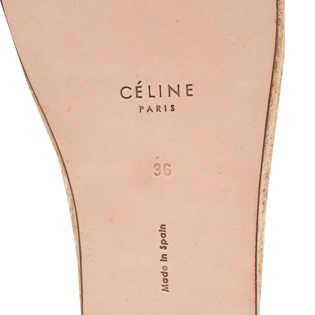 Women's Celine Woven Lace-Up Espadrille Ankle Boots in White Leather