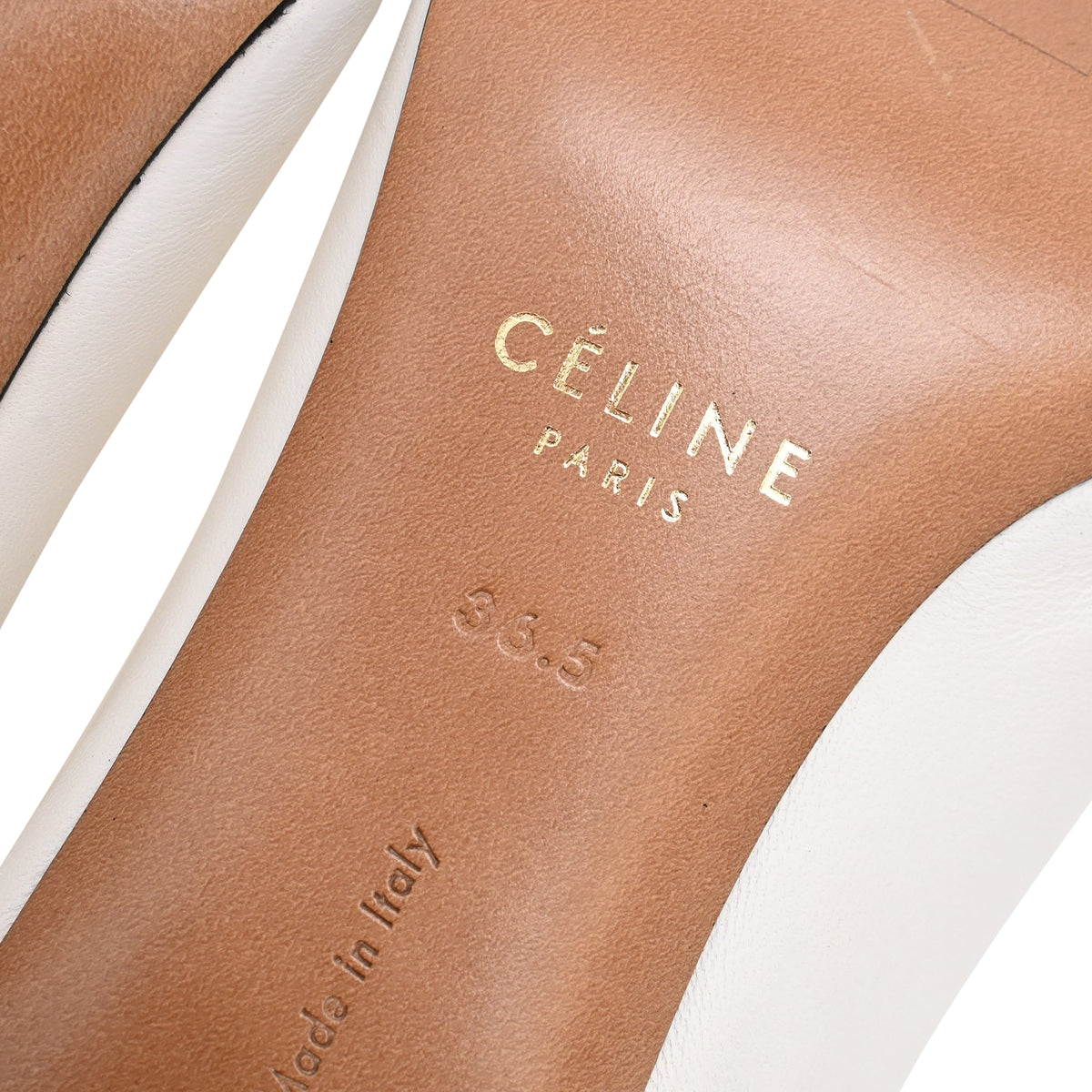 Women's Celine Pointed-Toe Ankle Boots in White Leather
