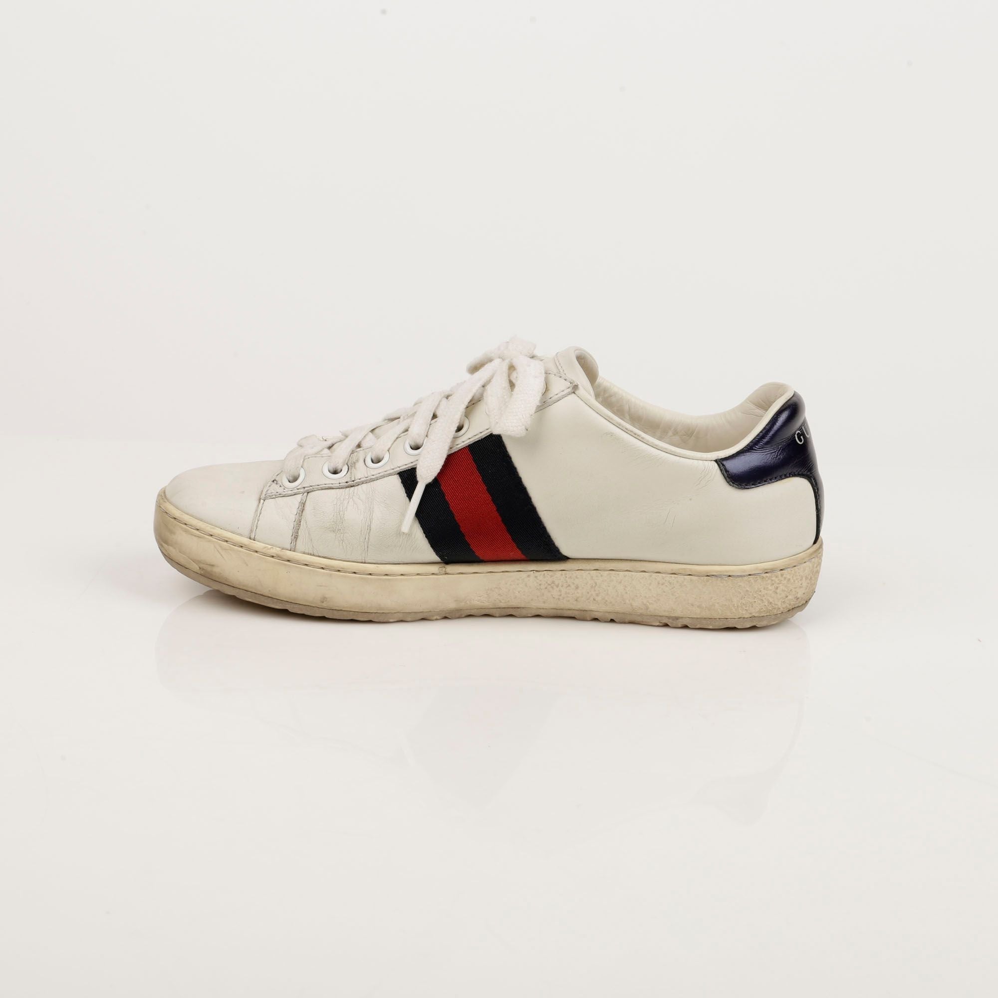 Women's Love Embroidered Ace Sneakers White Leather