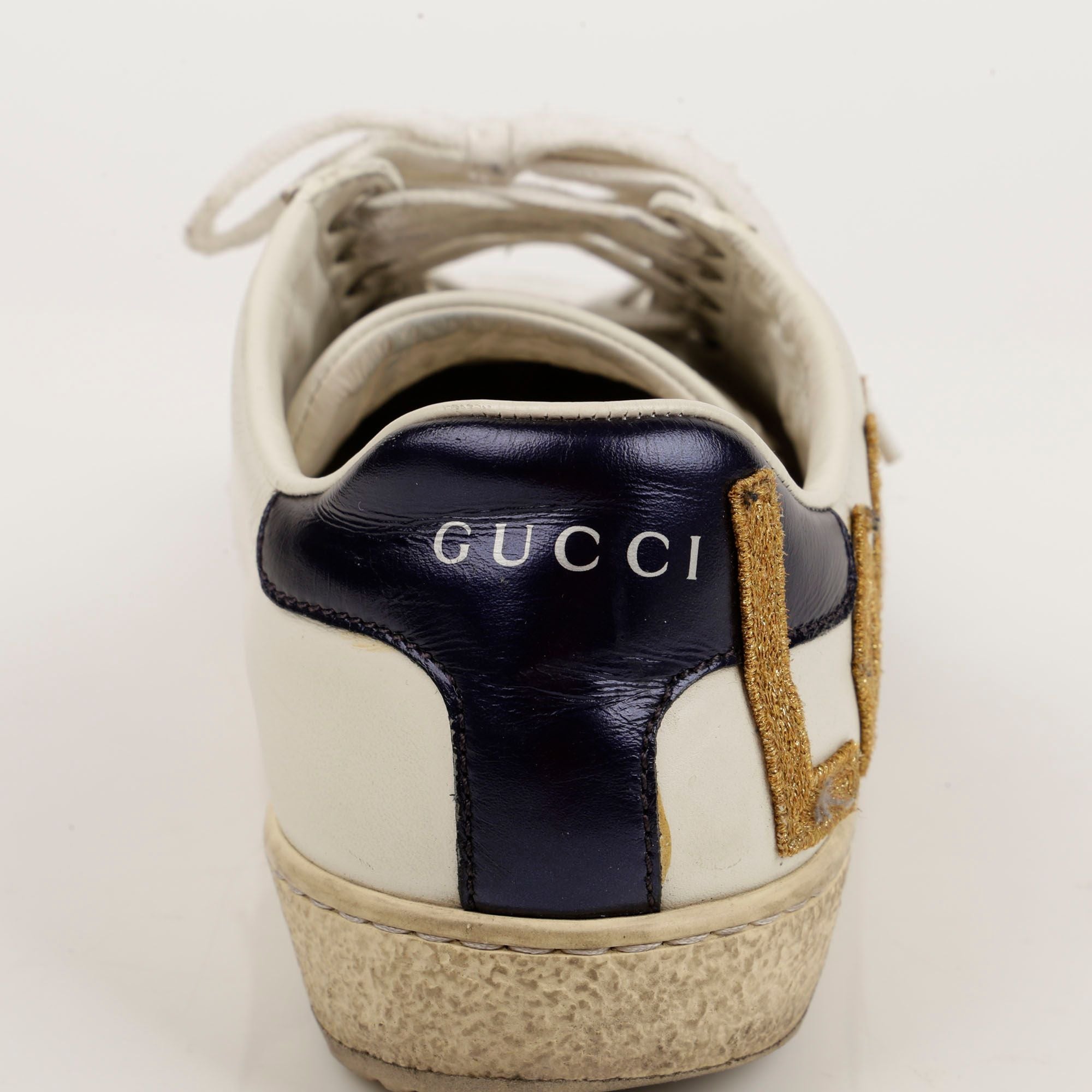 Women's Love Embroidered Ace Sneakers White Leather
