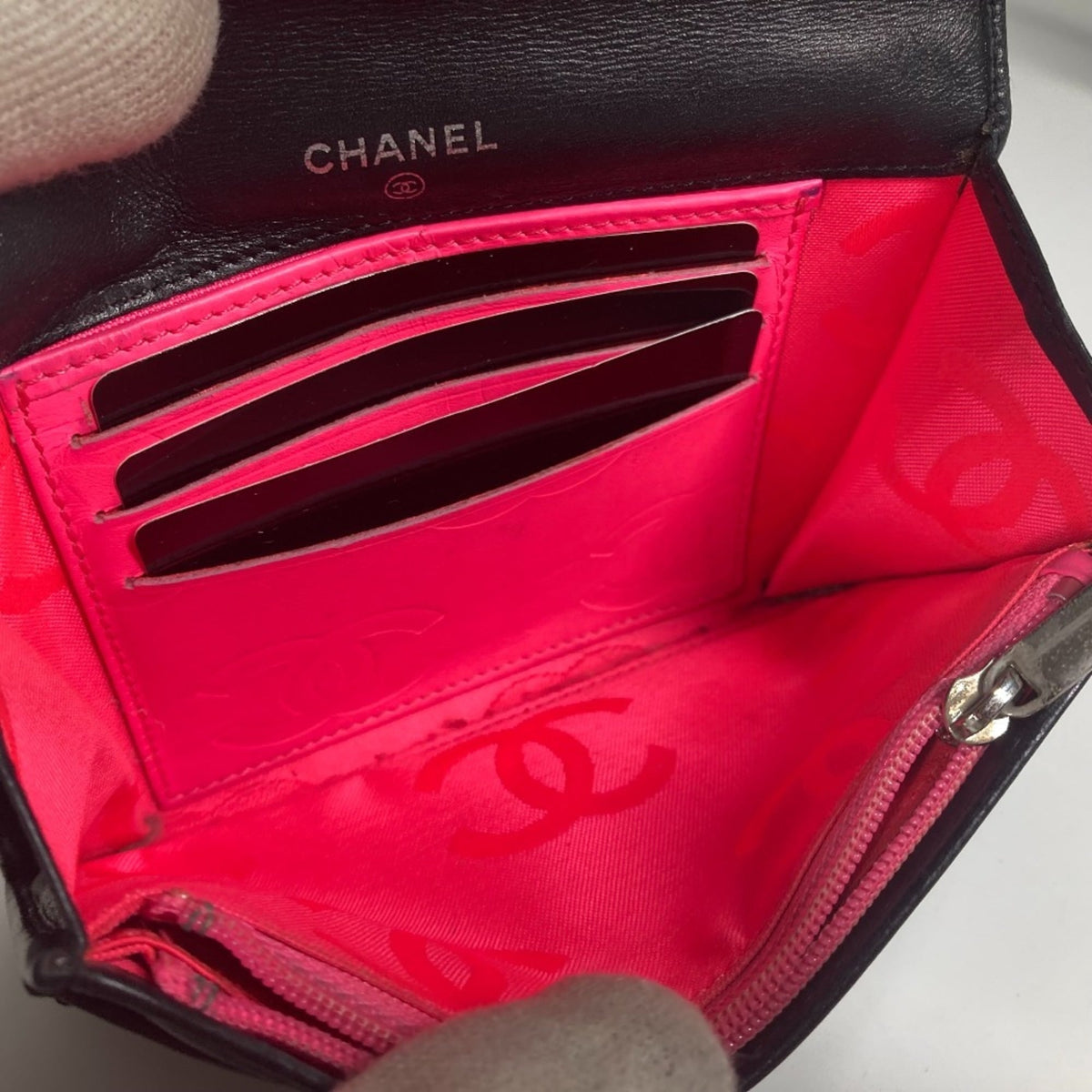 Cambon Bifold Wallet Quilted Lambskin Long