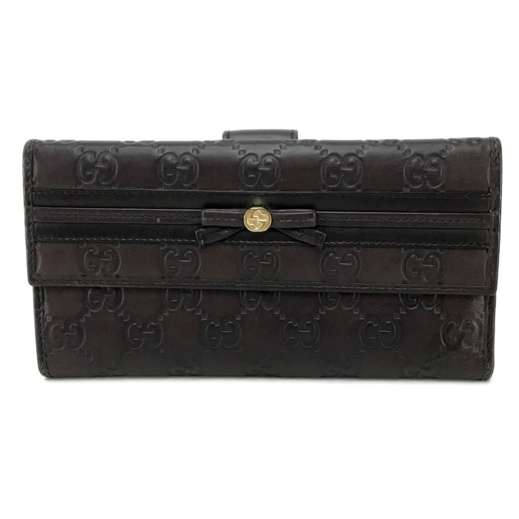 Bow Continental Wallet Guccissima Leather