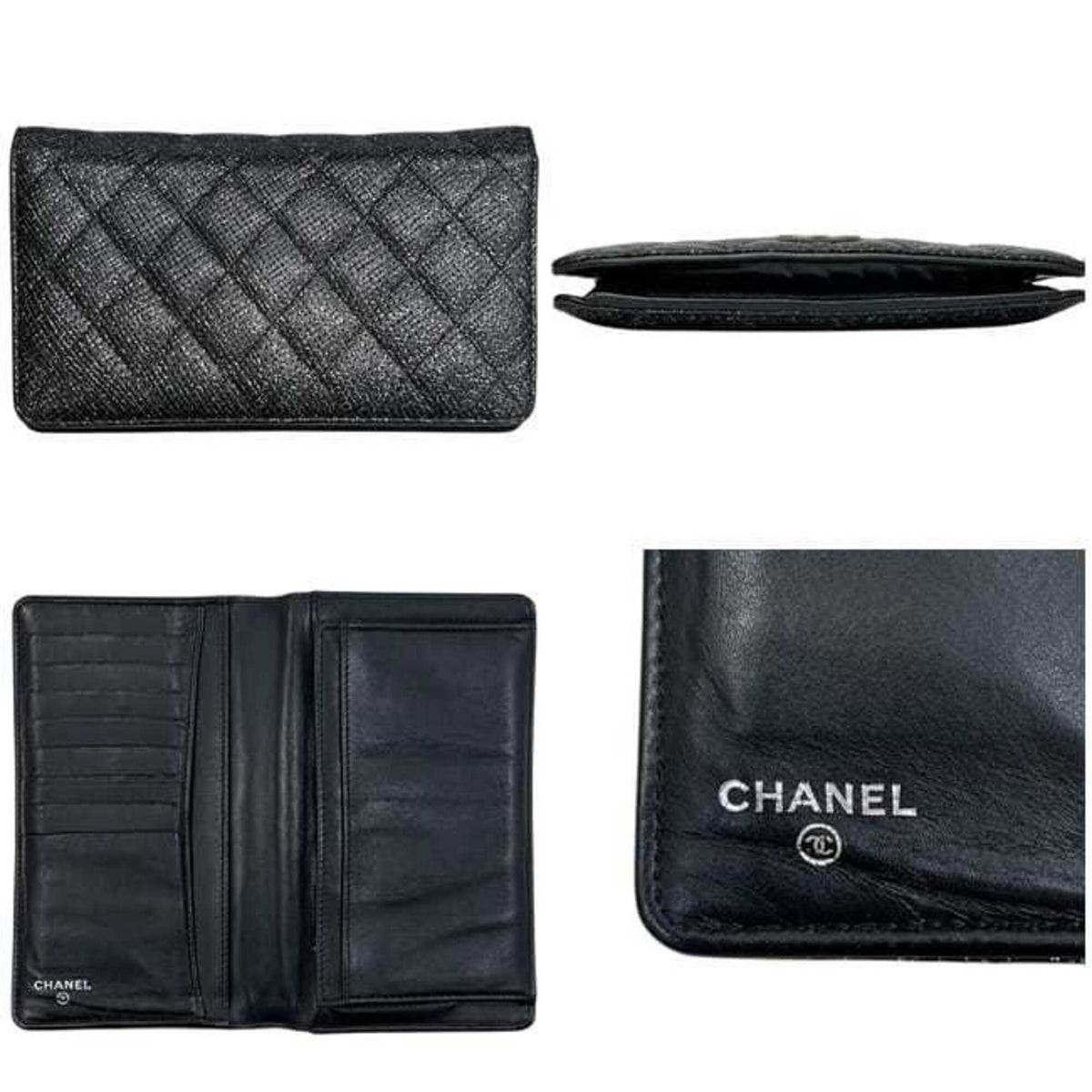L-Yen Wallet Quilted Caviar